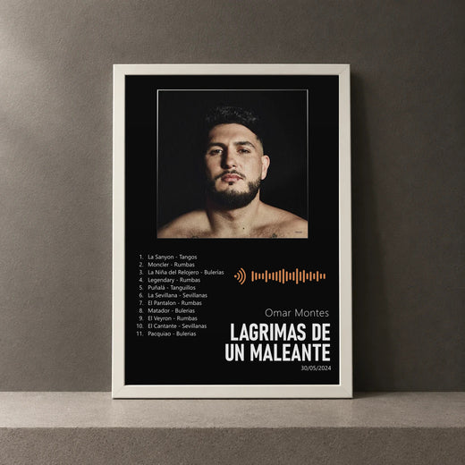 Cuadro de LAGRIMAS DE UN MALEANTE de Omar Montes, marco de 18 x 24 cm