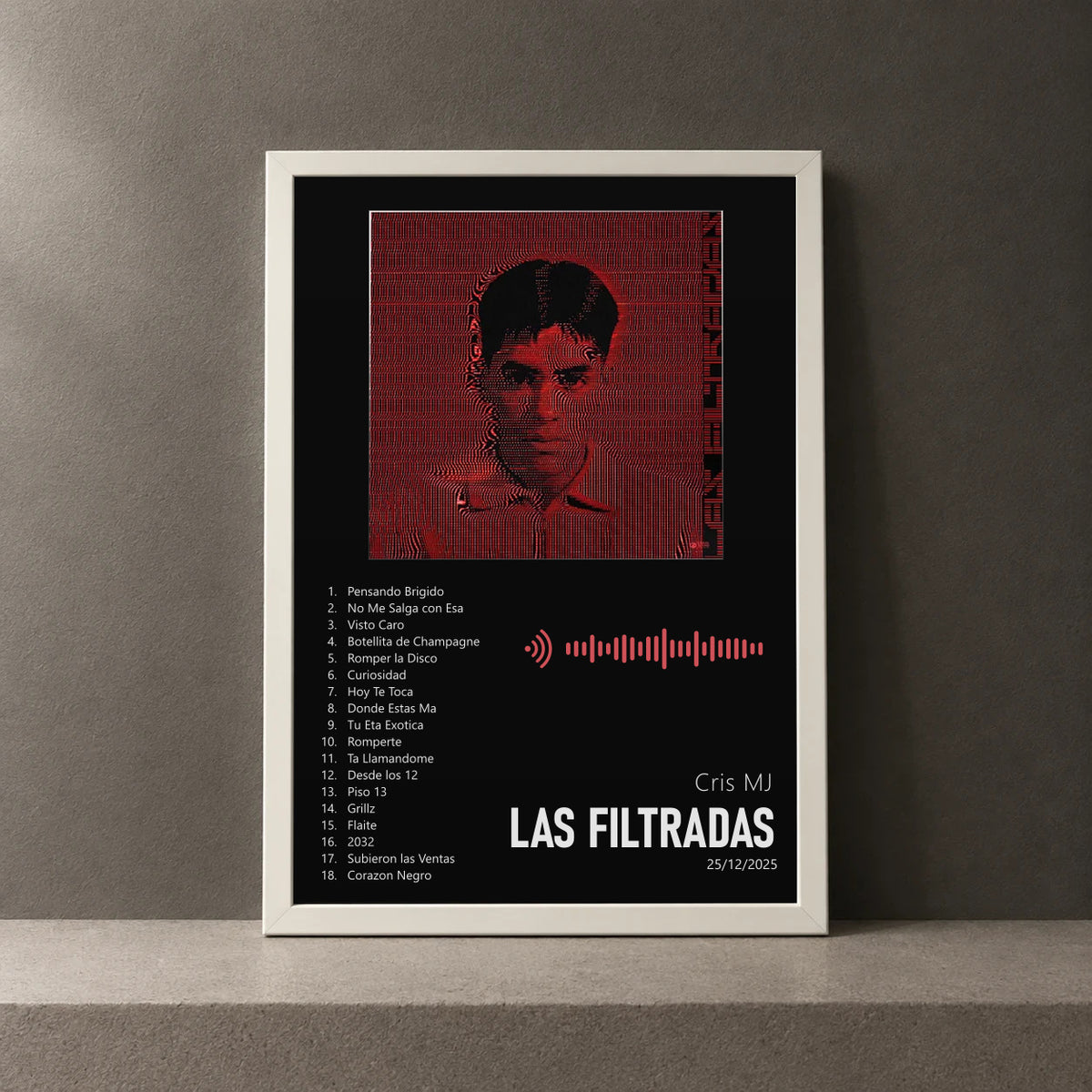 Cuadro de LAS FILTRADAS de Cris MJ, marco de 18 x 24 cm