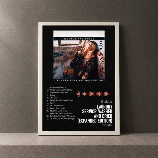 Cuadro de Laundry Service: Washed and Dried (Expanded Edition) de Shakira, marco de 18 x 24 cm
