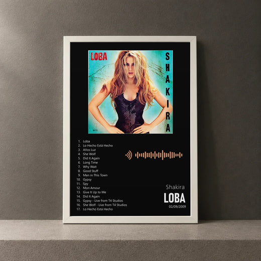 Cuadro de Loba de Shakira, marco de 18 x 24 cm