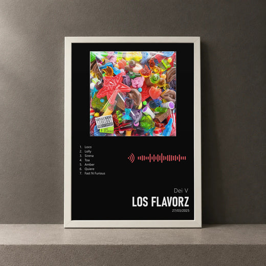 Cuadro de LOS FLAVORZ de Dei V, marco de 18 x 24 cm