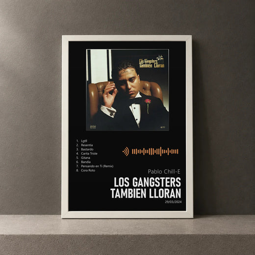 Cuadro de Los Gangsters Tambien Lloran de Pablo Chill-E, marco de 18 x 24 cm