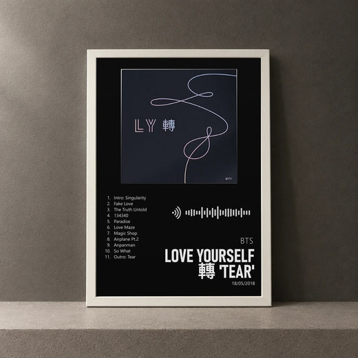 Cuadro de Love Yourself 轉 'Tear' de BTS, marco de 18 x 24 cm