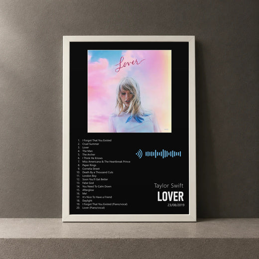 Cuadro de Lover de Taylor Swift, marco de 18 x 24 cm