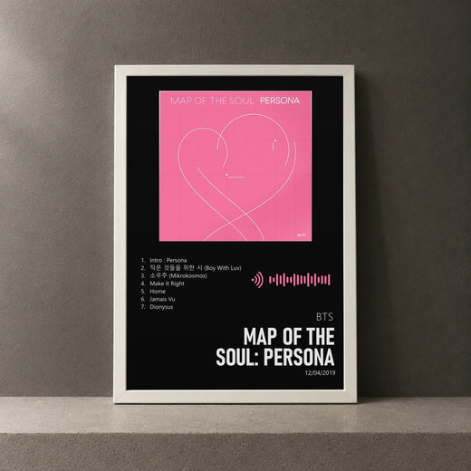 Cuadro de MAP OF THE SOUL: PERSONA de BTS, marco de 18 x 24 cm