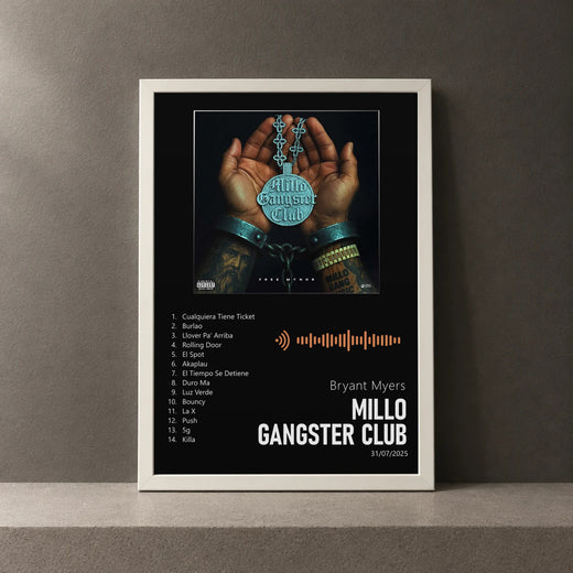 Cuadro de Millo Gangster Club de Bryant Myers, marco de 18 x 24 cm