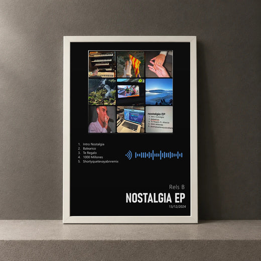 Cuadro de nostalgia EP de Rels B, marco de 18 x 24 cm