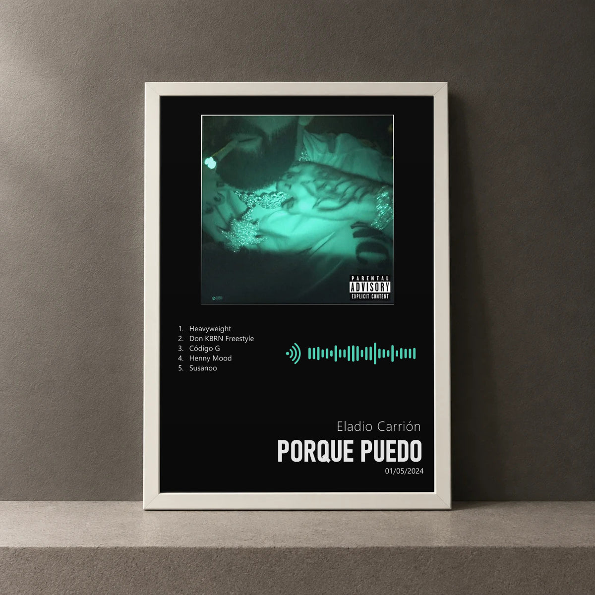 Cuadro de Porque Puedo de Eladio Carrión, marco de 18 x 24 cm