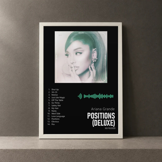 Cuadro de Positions (Deluxe) de Ariana Grande, marco de 18 x 24 cm