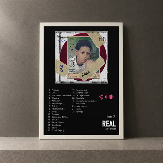 Cuadro de REAL de Jon Z, marco de 18 x 24 cm