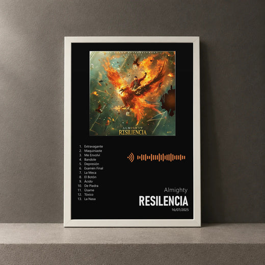 Cuadro de RESILENCIA de Almighty, marco de 18 x 24 cm