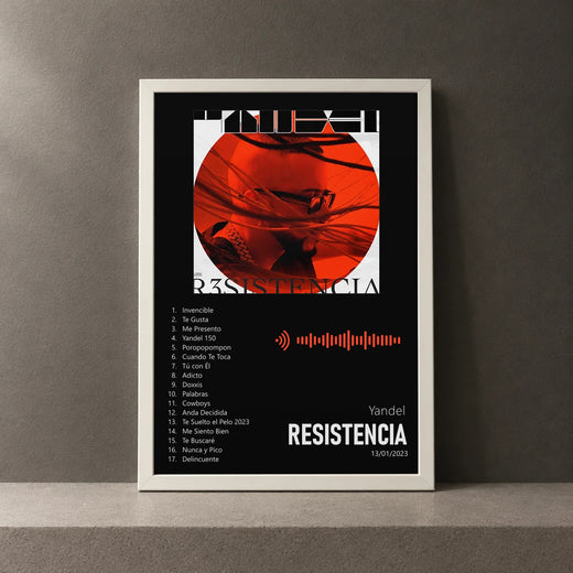 Cuadro de Resistencia de Yandel, marco de 18 x 24 cm