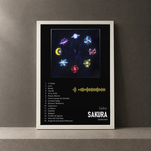 Cuadro de SAKURA de Saiko, marco de 18 x 24 cm