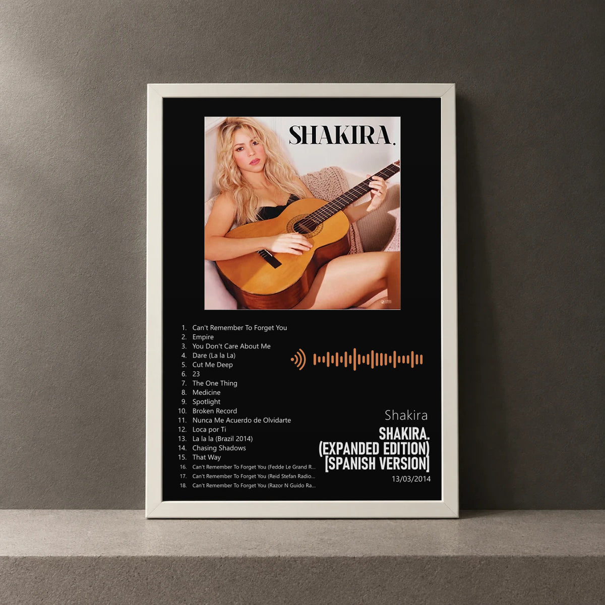 Cuadro de Shakira. (Expanded Edition) [Spanish Version] de Shakira, marco de 18 x 24 cm