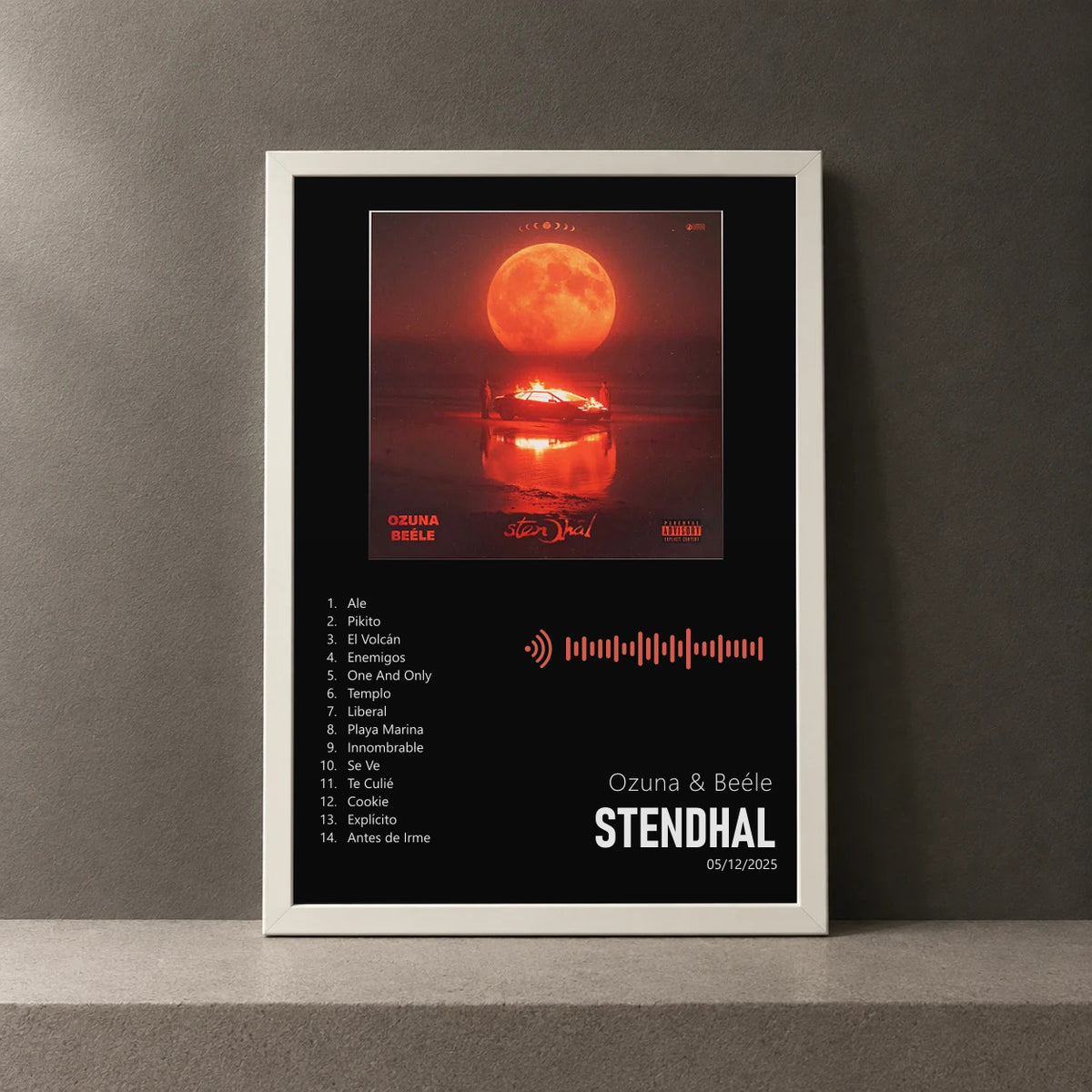 Cuadro de Stendhal de Ozuna & Beéle, marco de 18 x 24 cm