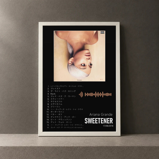 Cuadro de Sweetener de Ariana Grande, marco de 18 x 24 cm