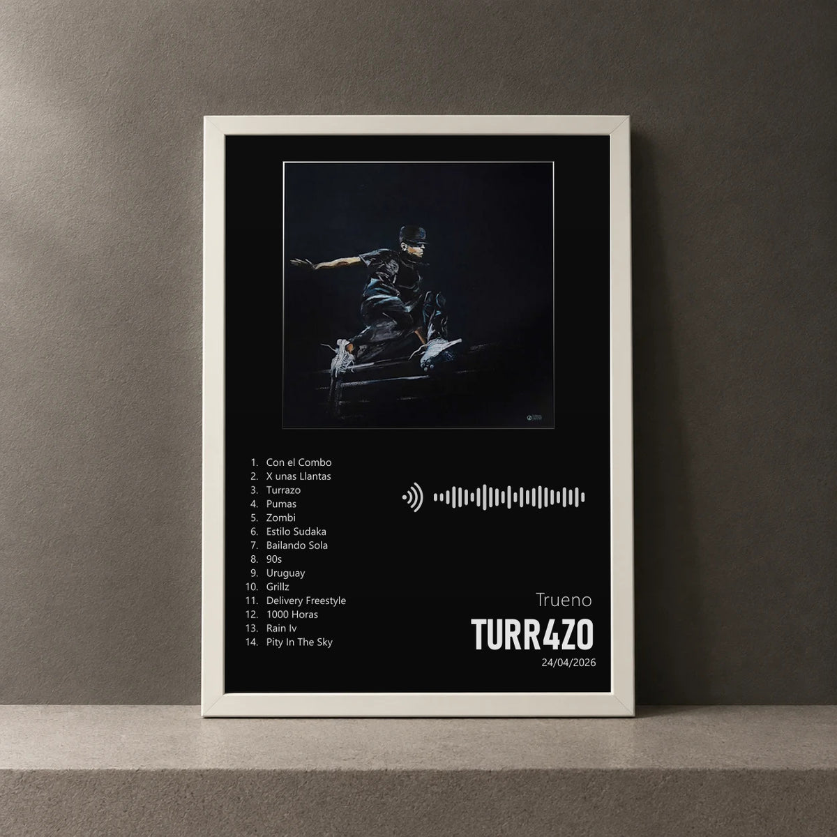 Cuadro de TURR4ZO de Trueno, marco de 18 x 24 cm