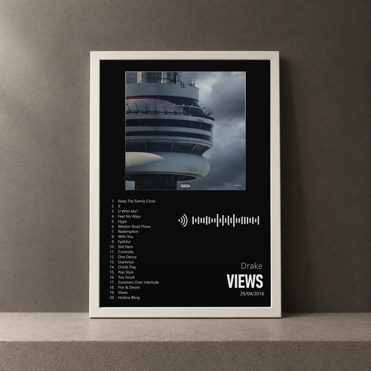 Cuadro de Views de Drake, marco de 18 x 24 cm